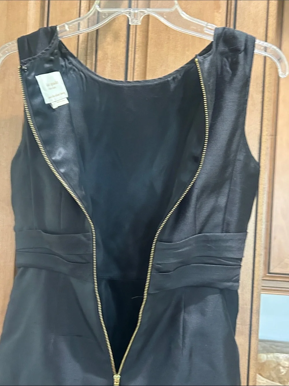 kate spade Black Sleeveless Bow-Waist Mini Dress